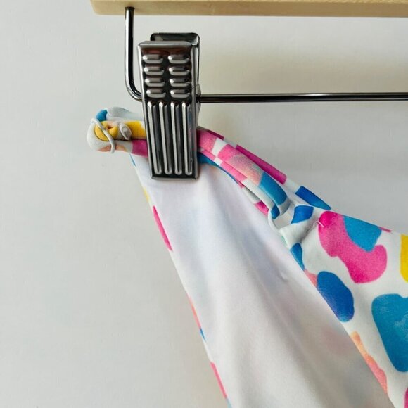 Onia NWT Alexa Watercolor triangle bikini bottom, White/blue/pink, Size XL - Picture 5 of 8